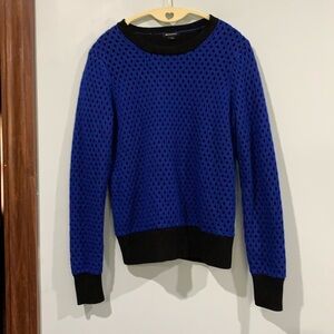 I Heart Ronson Royal Blue and Black Knit Sweater